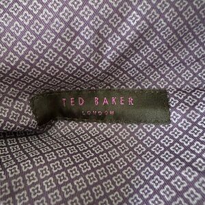 Ted Baker MEN GRAY PATTERN PANT W Purple inside. 36R NWOT